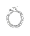 別注  Double Bracelet Basic 4mm & Figaro 6mm / SV