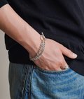 別注  Double Bracelet Basic 4mm & Figaro 6mm / SV