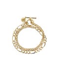 別注  Double Bracelet Basic  4mm & Figaro 6mm / GOLD