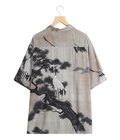 鶴柄アロハシャツ