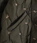 【レディース】Padded Coat - Original Floral Pattern Embroidery