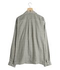 Double Gauze Plaid Open Collar Shirt