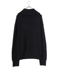 BOW  5GG FISHERMAN RIB KNIT HALF ZIP JUMPER