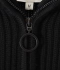 BOW  5GG FISHERMAN RIB KNIT HALF ZIP JUMPER