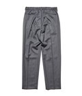 FLANNEL WOOL SHIRRING SLIM-FIT SLACKS