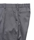 FLANNEL WOOL SHIRRING SLIM-FIT SLACKS