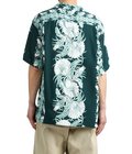 “NIGHT BLOOMING CEREUS BORDER“ S/S RAYON HAWAIIAN SHIRT