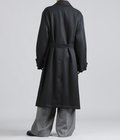 WOOL MELTON OVERSIZED INVESTIGATED COAT
