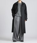 WOOL MELTON OVERSIZED INVESTIGATED COAT