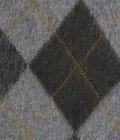FINE WOOL ARGYLE KNIT CREW NECK LS