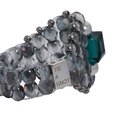 CRYSTAL BEADS RING with SILVER 925 #3