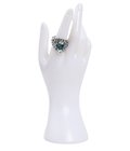 CRYSTAL BEADS RING with SILVER 925 #3