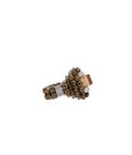 CRYSTAL BEADS RING with SILVER 925 #4
