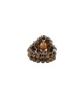 CRYSTAL BEADS RING with SILVER 925 #4