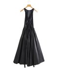 【レディース】Leather-like Apron Dress