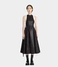 【レディース】Leather-like Apron Dress