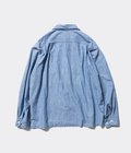 Unlikely Open Collar Chambray with Flower