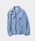 Unlikely Open Collar Chambray with Flower