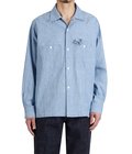 Unlikely Open Collar Chambray with Flower