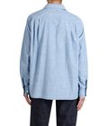 Unlikely Open Collar Chambray with Flower