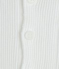 Long-sleeve henry neck waffle T-shirt