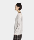 【レディース】KNITTED LINEN LACE-UP LONG SLEEVE