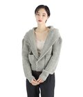 【レディース】SHETLAND RIB STITCH HOODED CARDIGAN