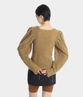 【レディース】GAUZE SHETLAND PUFF-SLEEVE TOP