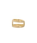 H Ring with Hair Line -Gold-