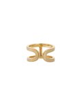 H Ring with Hair Line -Gold-