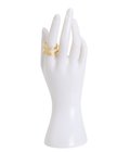 H Ring with Hair Line -Gold-