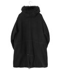 カシミヤ ミリタリーフーデッドコート