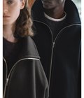 Melton Stand Collar Zip Blouson