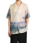 LANDSCAPE PRINTED OPEN COLLAR SHIRT