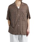 Vintage Pattern Printed Open Collar Shirt
