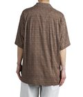 Vintage Pattern Printed Open Collar Shirt