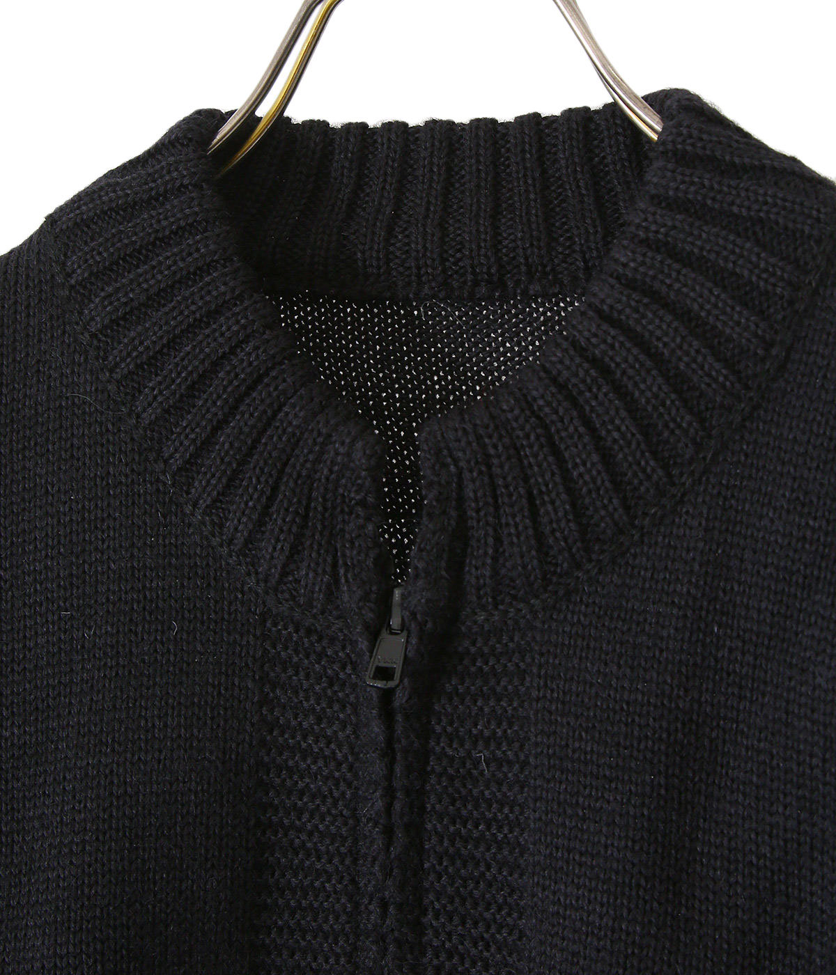 TRADITIONAL GUERNSEY ZIP CARDIGAN