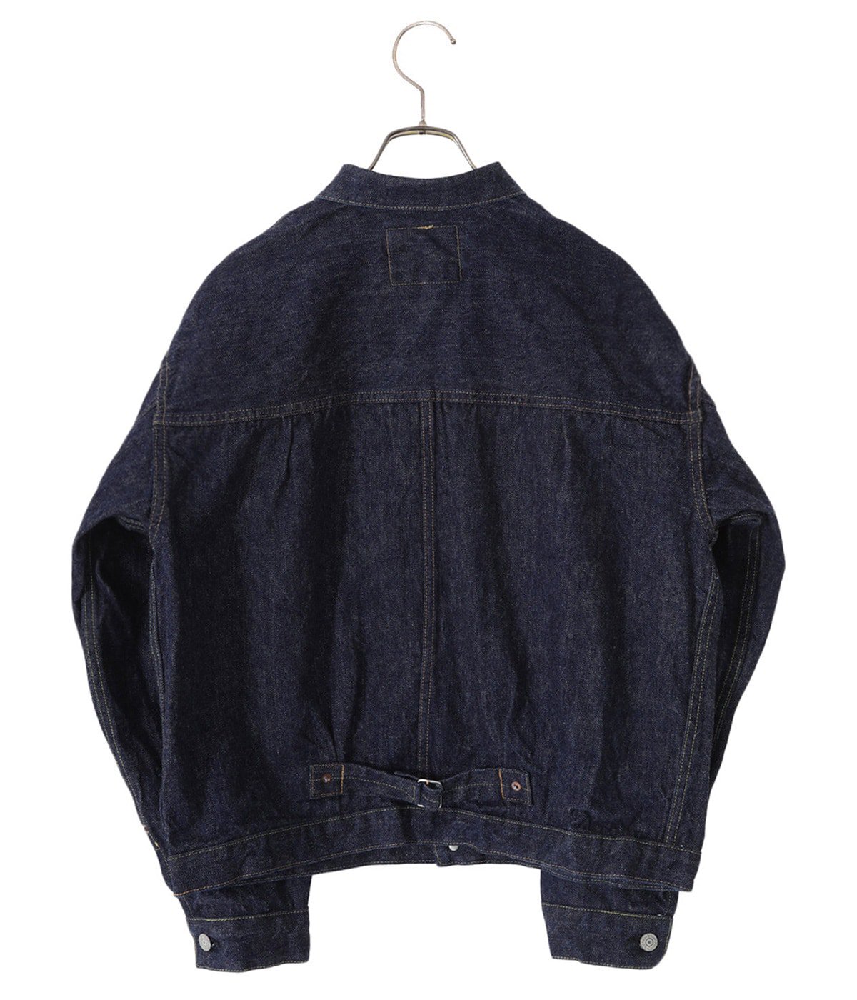 PLEATED FRONT BLOUSE -DENIM ONE WASH-