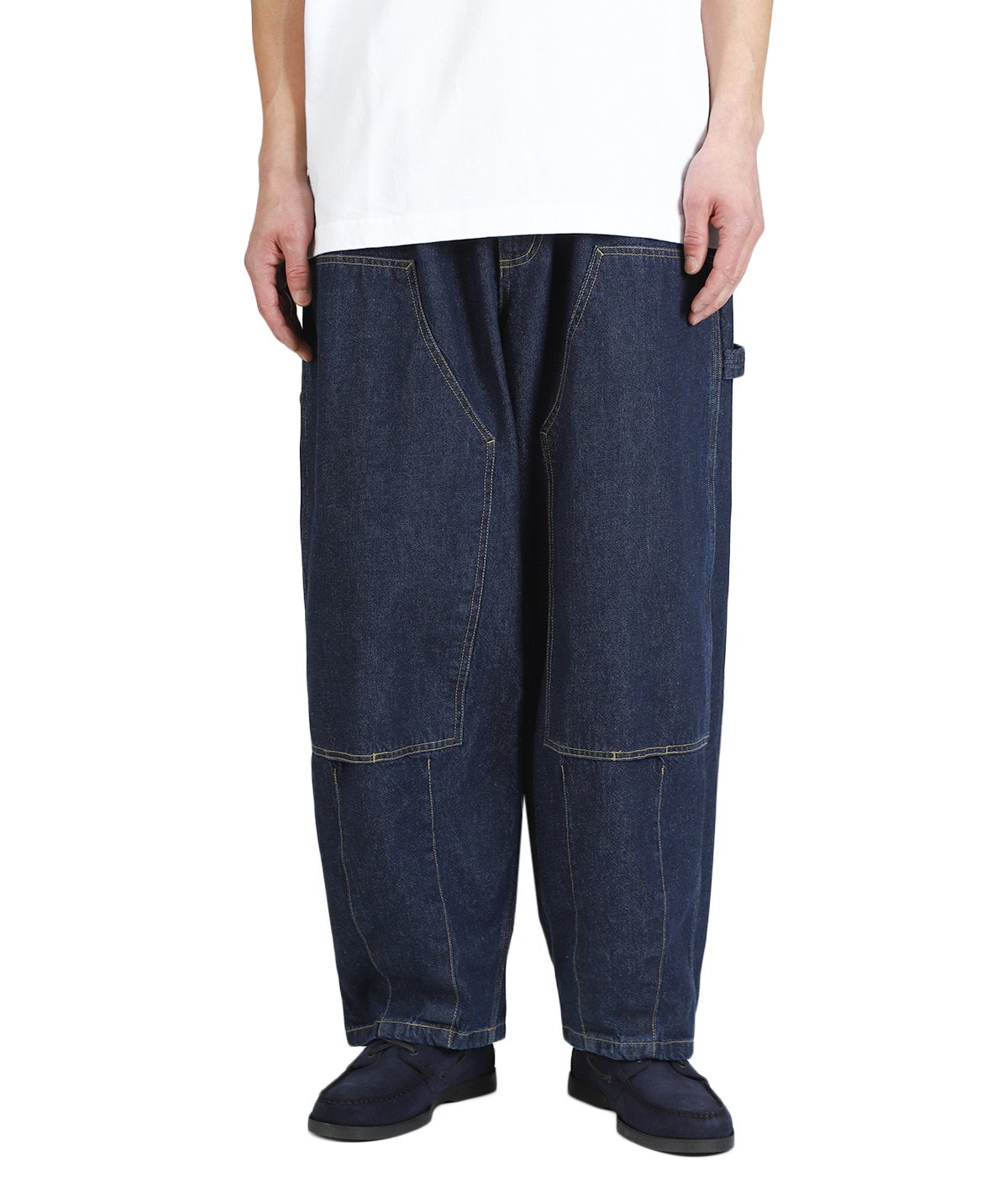 WIS-NESS ウィズネス 21AW PAINTER PANTS ワイドぺインターデニムパンツ L グレー Double-Knee Balloon Painter Pants | is-ness(イズネス) / パンツ
