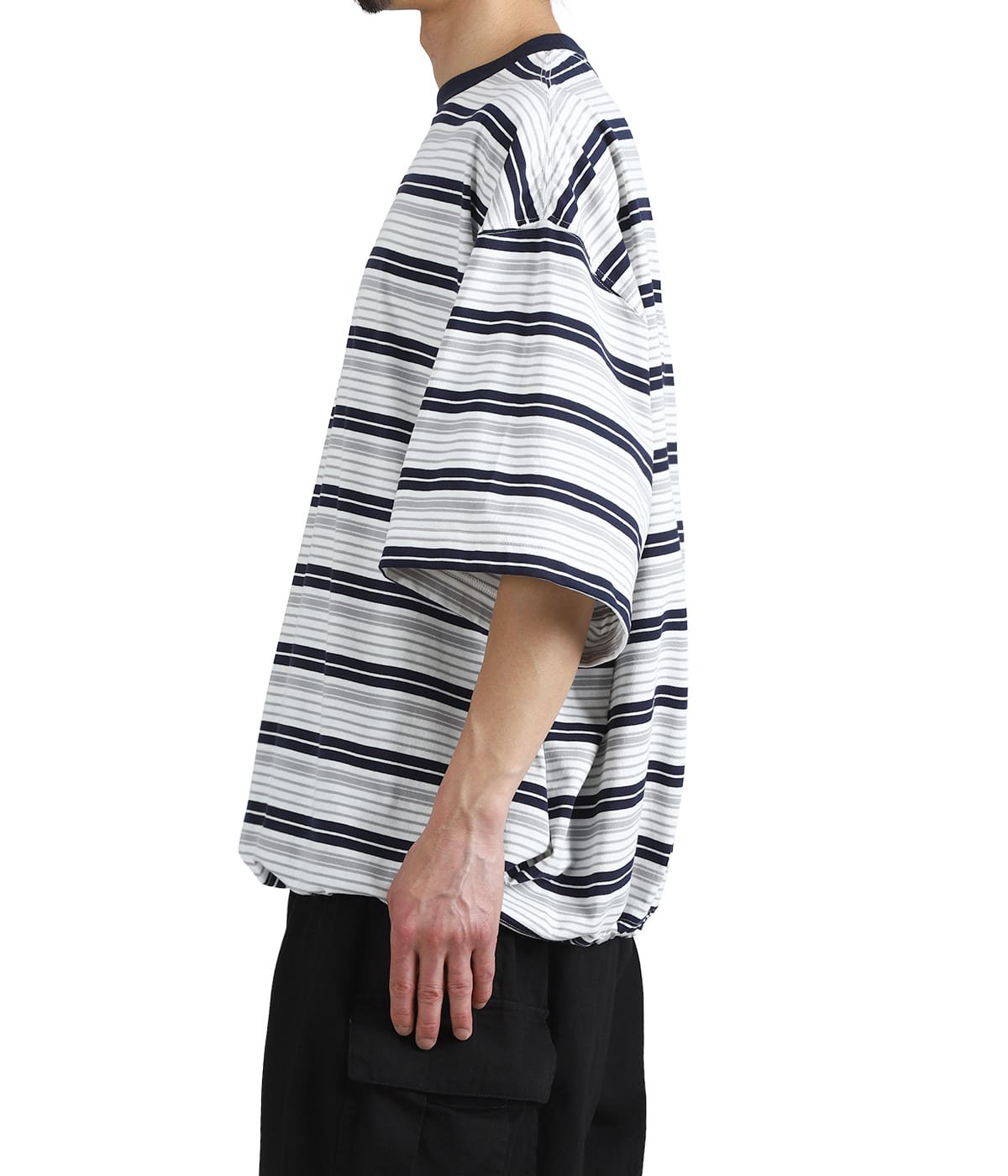 Border Balloon T-Shirt | is-ness(イズネス) / トップス カットソー
