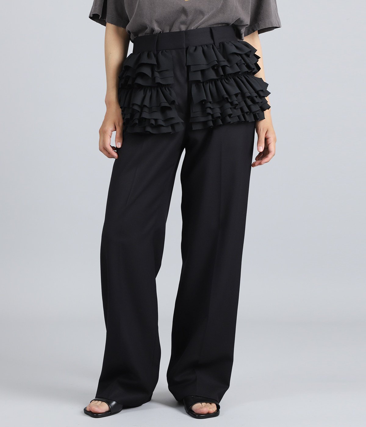 レディース】FRILLED SLACKS | CLANE(クラネ) / パンツ スラックス