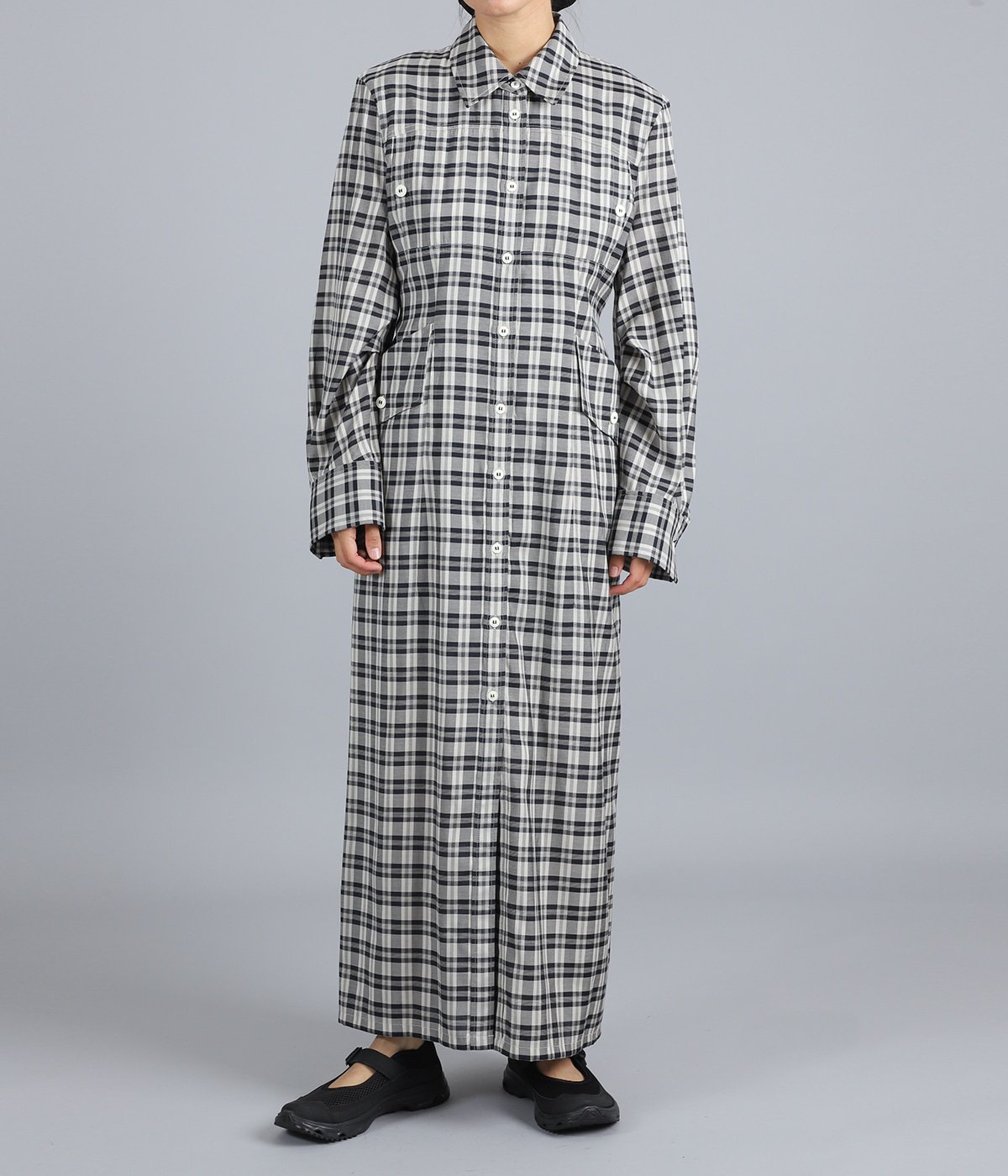 レディース】UP POCKET CHECK SHIRT ONEPIECE | CLANE(クラネ