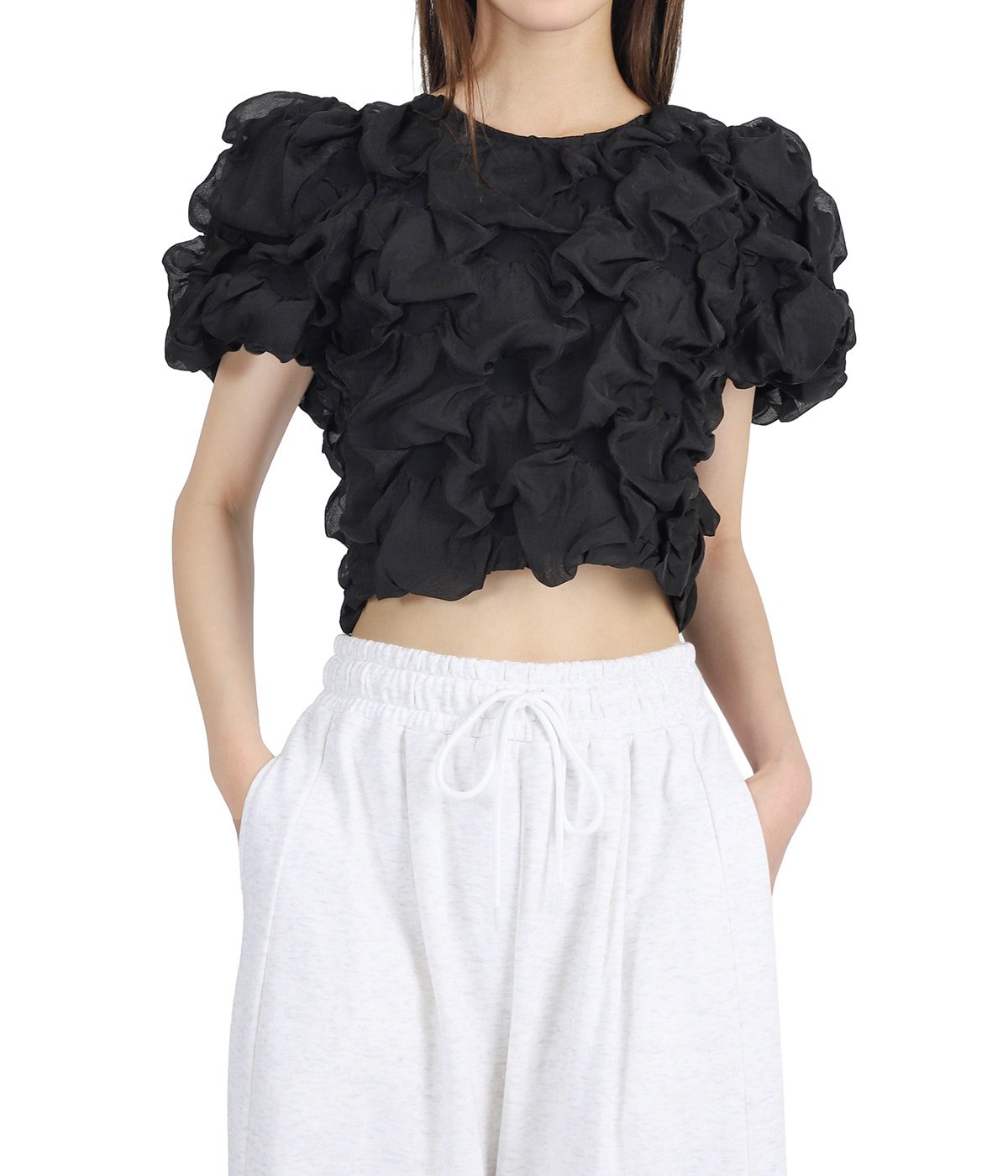 CLANE W FACE CLOUD PUFF SLEEVE TOPS サイズ2 W FACE CLOUD PUFF SLEEVE TOPS（その他トップス）｜CLANE（クラネ）の