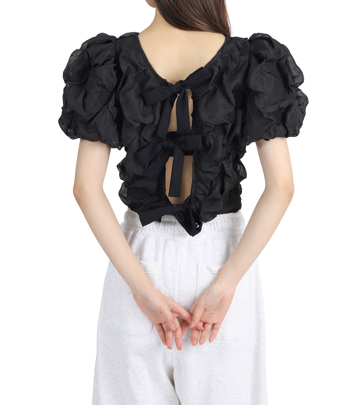 レディース】W FACE CLOUD PUFF SLEEVE TOPS | CLANE(クラネ