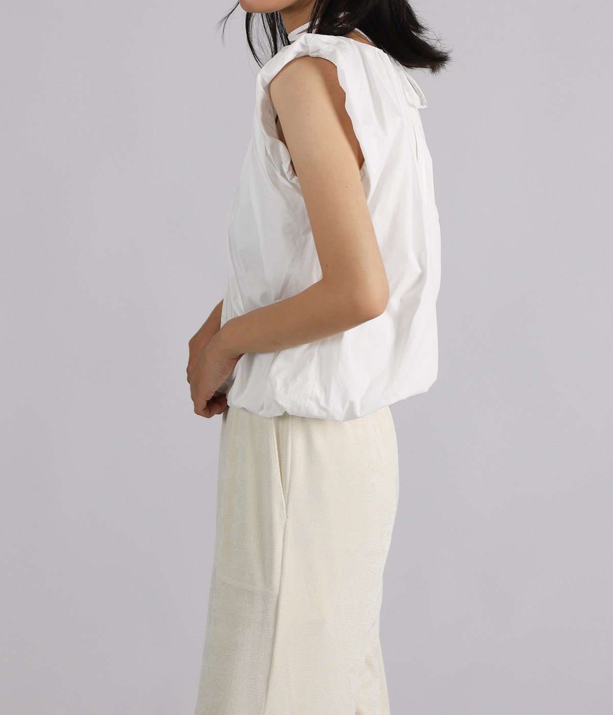 レディース】BALLOON GATHER RIBBON TOPS | CLANE(クラネ) / トップス