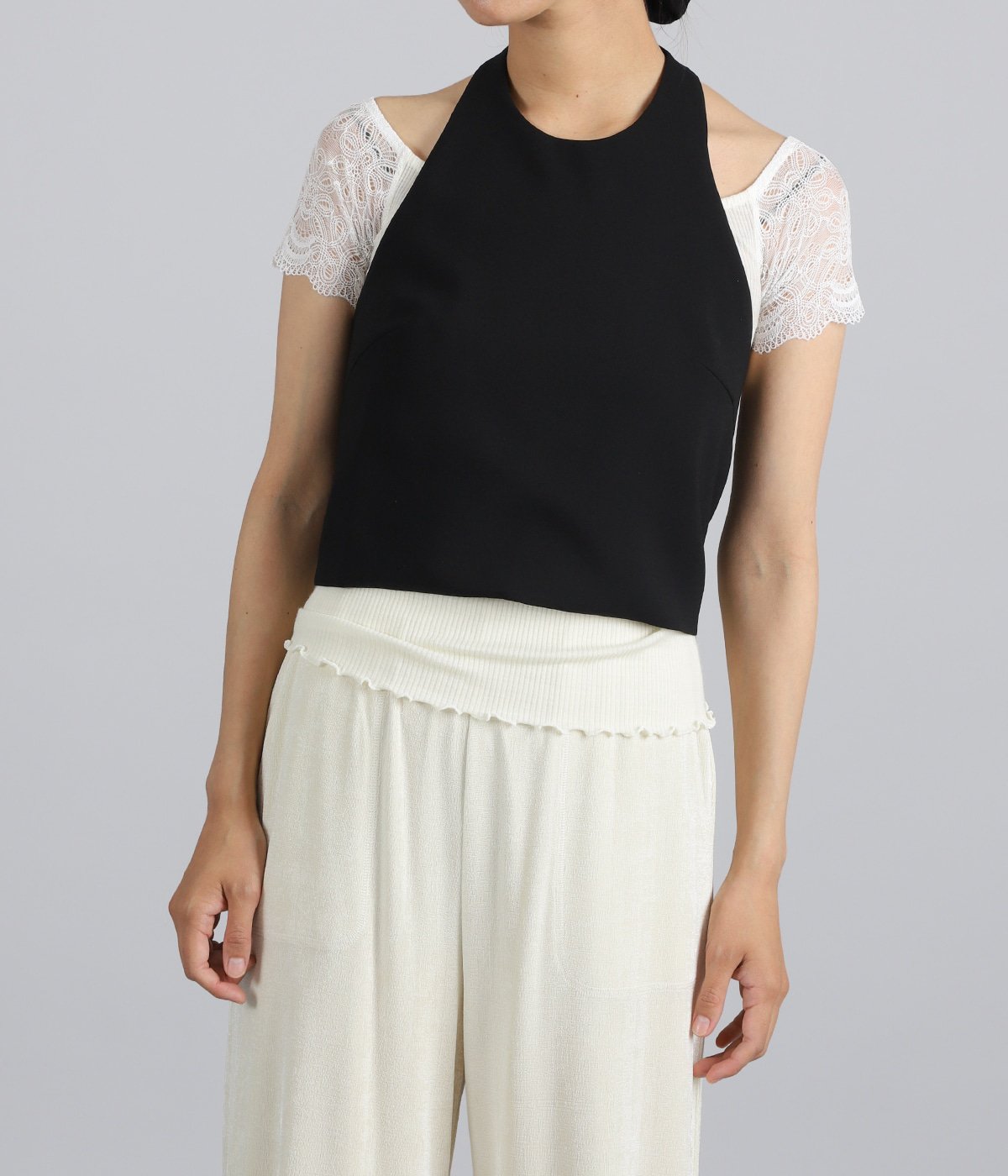 レディース】BACK RIBBON HALTER BUSTIER | CLANE(クラネ) / トップス