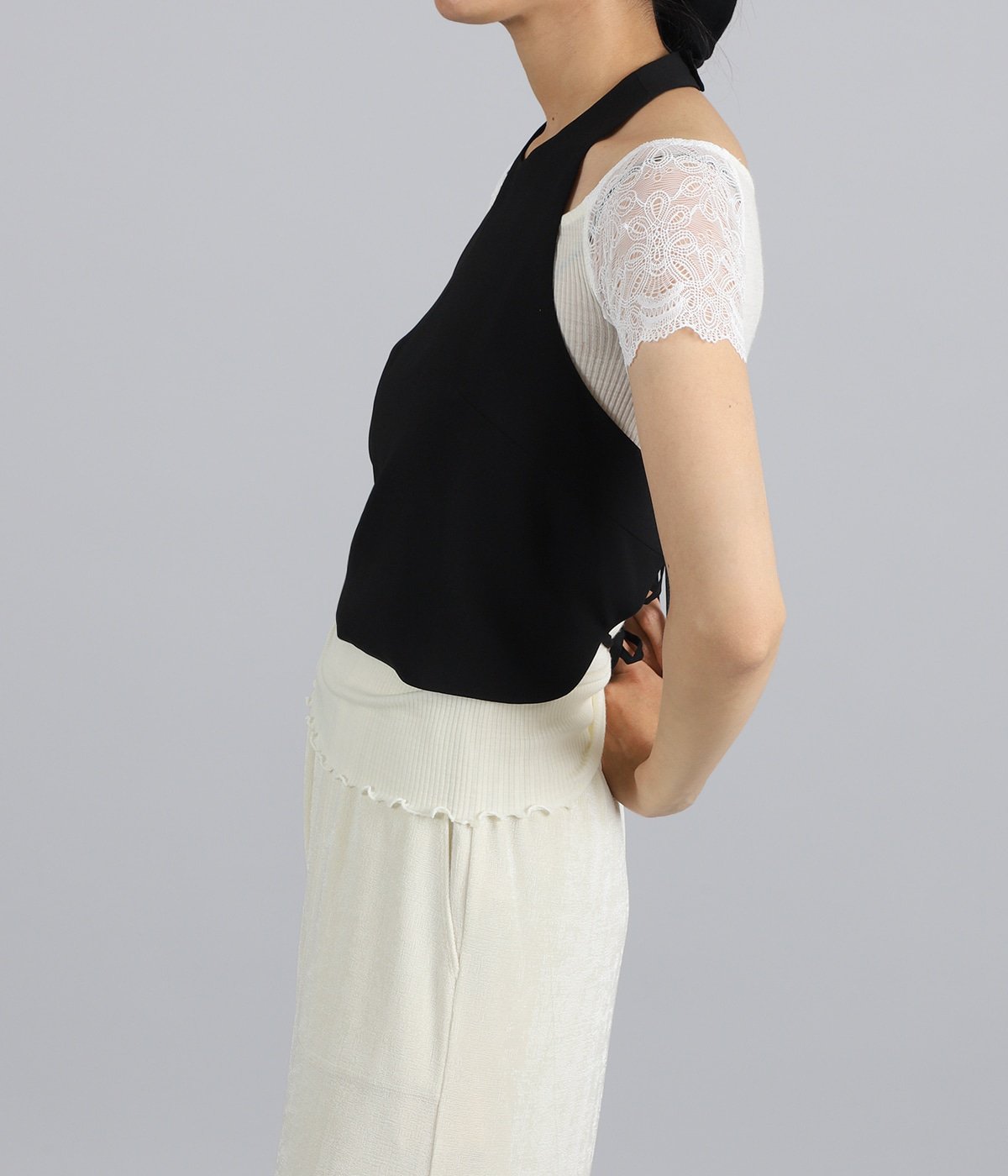 レディース】BACK RIBBON HALTER BUSTIER | CLANE(クラネ) / トップス