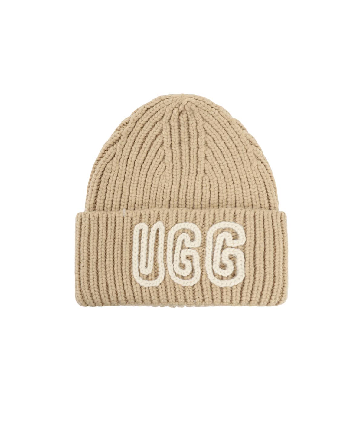UGG ニット帽＊CHUNKY RIB BEANIE＊ホワイトペッパー＊新品 U CHUNKY CRAFTED RIB BEANIE | UGG(アグ) / 帽子 ニットキャップ