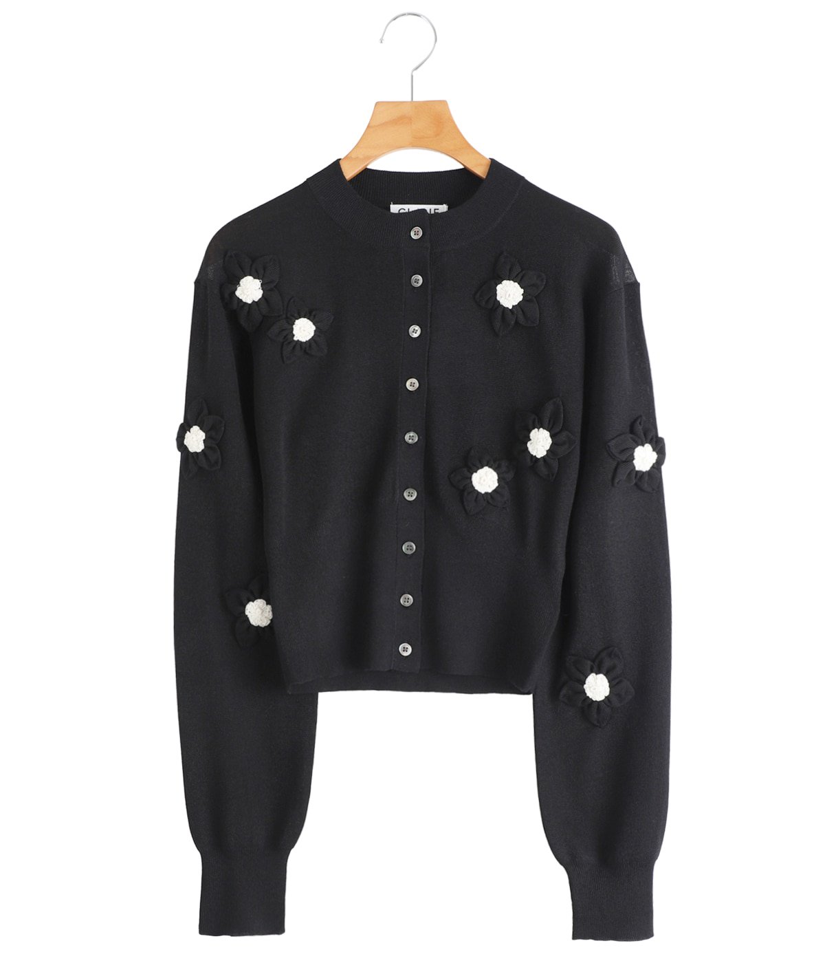 レディース】FLOWER MOTIF KNIT CARDIGAN | CLANE(クラネ) / トップス