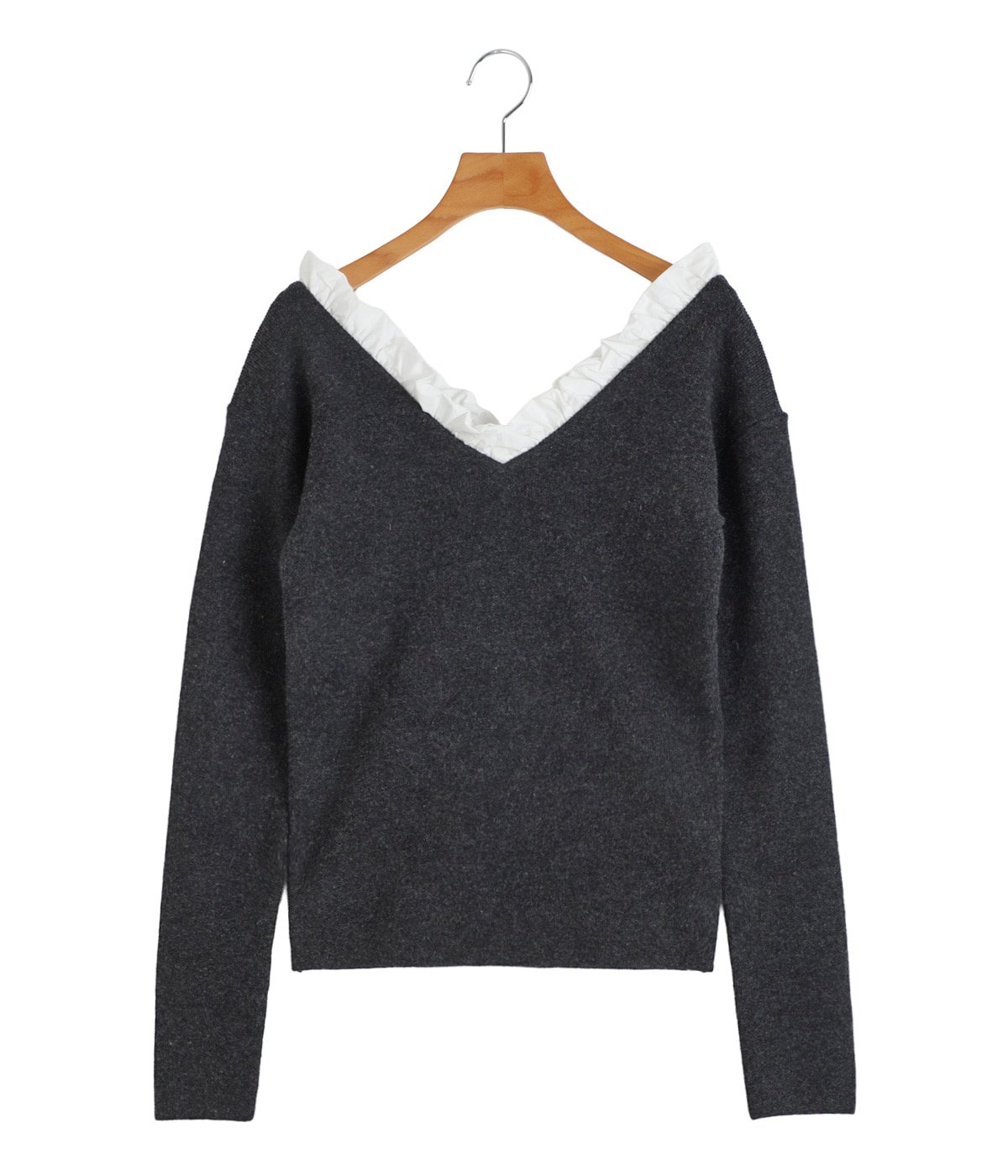 美品 CLANE 2,6万円 サテンのふわふわカットソー ブラウス クラネ 